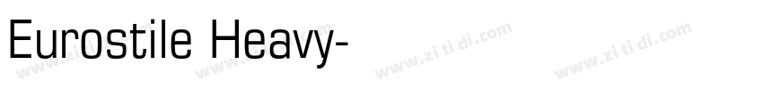 Eurostile Heavy字体转换